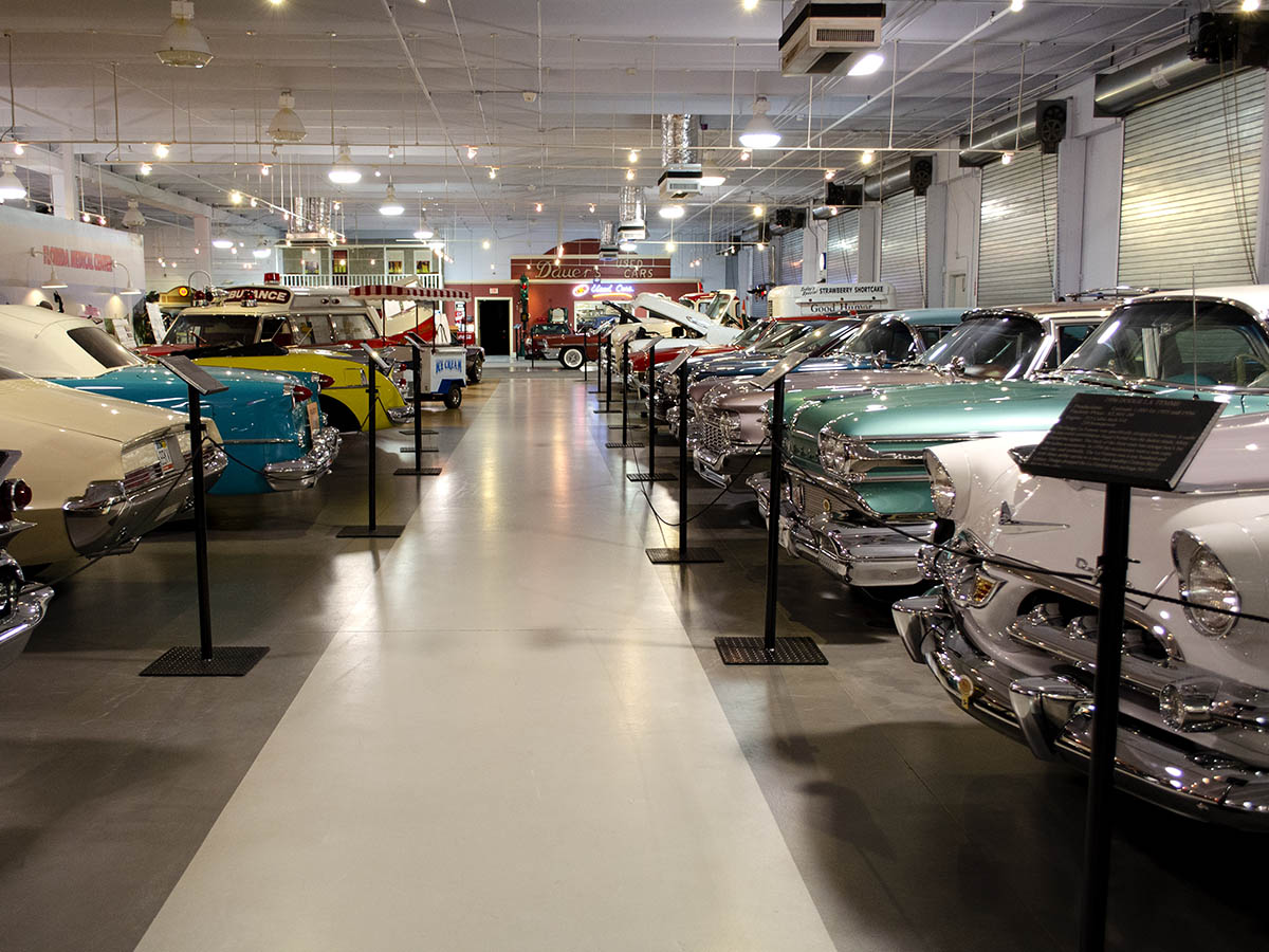 Classic Cars Museum Rows of Cars